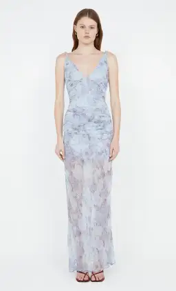 Bec & Bridge Danica V Neck Maxi Dress Chambray Rose Blue Size 10 for rent on The Volte - image 5