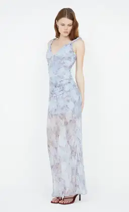Bec & Bridge Danica V Neck Maxi Dress Chambray Rose Blue Size 10 for rent on The Volte - image 8