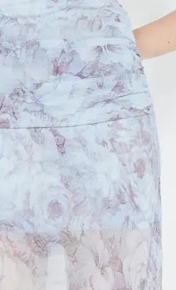 Bec & Bridge Danica V Neck Maxi Dress Chambray Rose Blue Size 10 for rent on The Volte - image 3