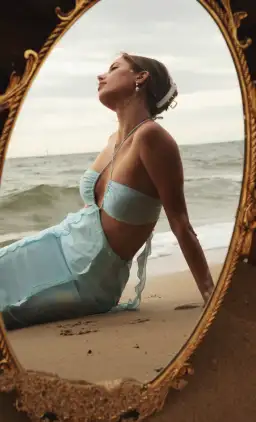 Neux the Label Bleú Maxi Dress Ocean Print Size 8 for rent on The Volte - image 3