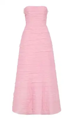 Aje Soundscape Strapless Ruffled Maxi Dress Pink Size 14 for rent on The Volte - image 8