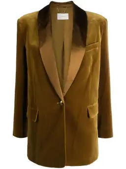 Zimmermann Lyrical Velvet Blazer and Mini Skirt Set Chartreuse Size 0 / AU 8 for rent on The Volte - image 3