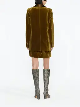 Zimmermann Lyrical Velvet Blazer and Mini Skirt Set Chartreuse Size 0 / AU 8 for rent on The Volte - image 2