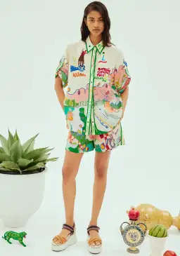 Alemais Nadia Shirt and Short Set Print Size 8