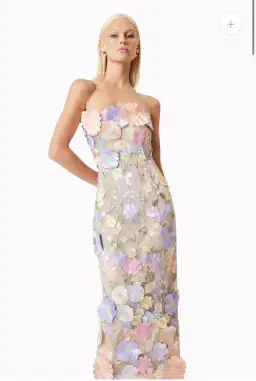 Elliatt Helena Strapless Midi in Purple  for rent on The Volte - image 4