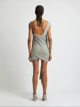 Christopher Esber Crystal Cluster Micro Dress Grey Size AU 6 for rent on The Volte - image 2