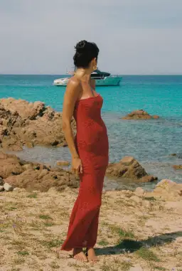 Asta Resort Monica Dress Wine Size AU 8