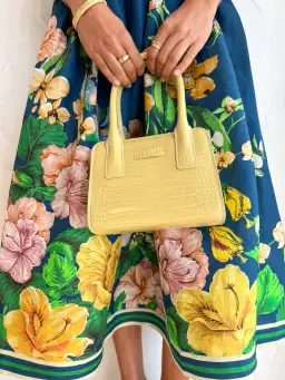 Alemais Lyla Halter Midi Dress Navy Floral Size AU 6  for rent on The Volte - image 4