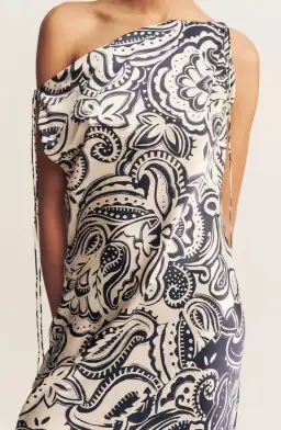 Shona Joy Anthea Silk Tie Maxi Dress Print Size 14 for rent on The Volte - image 2