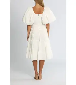 Aje Cherished Midi Dress Cream Size 8 for rent on The Volte - image 2