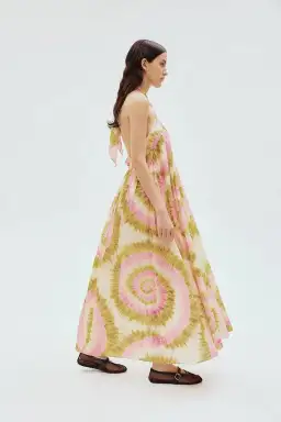 Alémais Flash Neck Tie Midi Dress Multi Size 12 for rent on The Volte - image 2