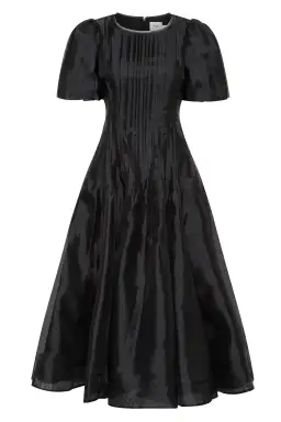 AJE Nova Pleated Midi Dress Black Size 10  for rent on The Volte - image 3