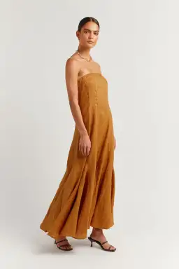 Dissh Rocky Linen Maxi Dress Tangerine Size S / AU 8 for rent on The Volte - image 2