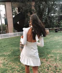 Zimmermann Asymmetric Flounce Mini Dress Cream Size 0 for rent on The Volte - image 3