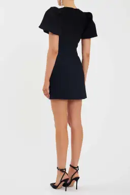 Rebecca Vallance Juliana Puff Sleeve Mini Dress Black Size 12 for rent on The Volte - image 3
