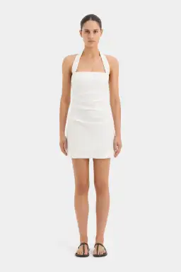 Sir the Label Noemi Halter Mini Dress Ivory Size 0 / AU 6 for rent on The Volte - image 1