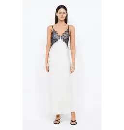 Bec & Bridge Emery Lace Maxi Dress Ivory/Black Size AU 12