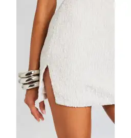 Retrofete Cydney Sequin Dress White Size XS / AU 6 for rent on The Volte - image 2
