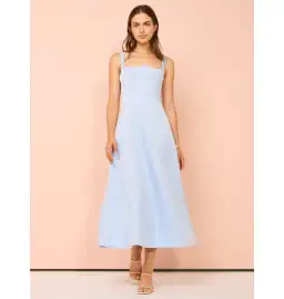 Leo Lin Odette Midi Dress In Sky Blue Size AU 12
