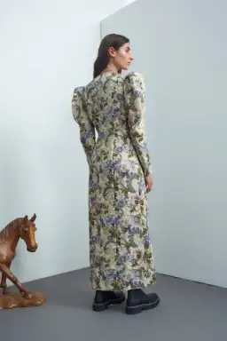 Alemais Phillipa Puff Sleeve Midi Dress Floral Size AU 6 for rent on The Volte - image 6