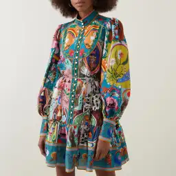 Alemais Evergreen Mini Dress Multi Size AU 10 for rent on The Volte - image 16