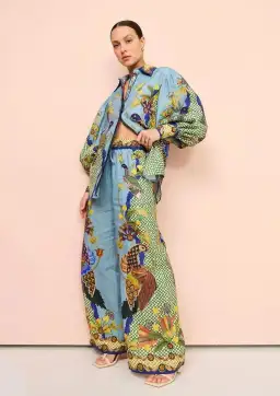 Alemais Gilly Shirt & Pant Set Misty Blue Size AU 10