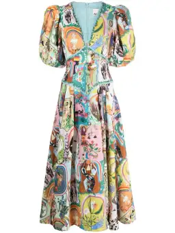 Alemais Evergreen Midi Dress Multi Size 8 for rent on The Volte - image 26