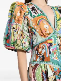 Alemais Evergreen Midi Dress Multi Size 8 for rent on The Volte - image 8