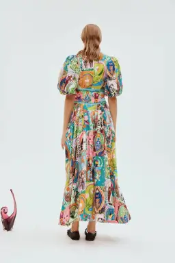 Alemais Evergreen Midi Dress Multi Size 8 for rent on The Volte - image 5