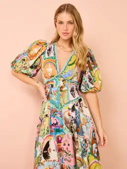 Alemais Evergreen Midi Dress Multi Size 8 for rent on The Volte - image 16