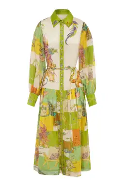 Alemais Jerome Silk Shirtdress Multi Size AU 10 for rent on The Volte - image 10