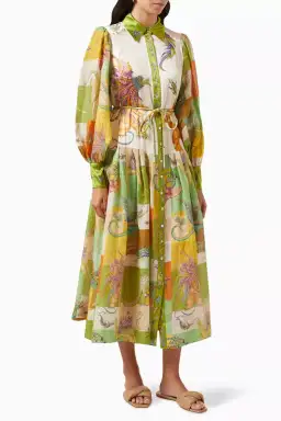 Alemais Jerome Silk Shirtdress Multi Size AU 10 for rent on The Volte - image 9
