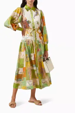 Alemais Jerome Silk Shirtdress Multi Size AU 10 for rent on The Volte - image 7