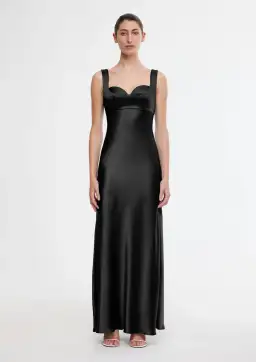 Acler Fagan Maxi Gown Black Size 8