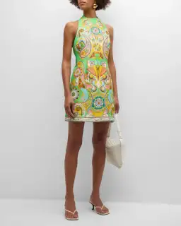 Alemais Pinball Mini Dress Green Multi Size AU 8 for rent on The Volte - image 1