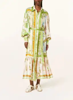 Alemais Checkmate Silk Shirtdress Multi Size AU 8 for rent on The Volte - image 14