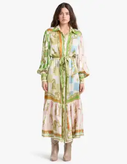 Alemais Checkmate Silk Shirtdress Multi Size AU 8 for rent on The Volte - image 23