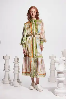 Alemais Checkmate Silk Shirtdress Multi Size AU 8 for rent on The Volte - image 17