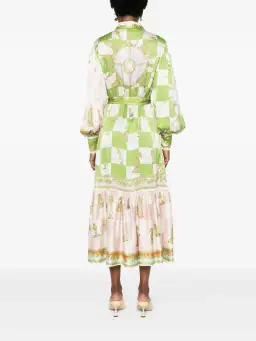 Alemais Checkmate Silk Shirtdress Multi Size AU 8 for rent on The Volte - image 12