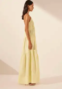 Shona Joy Maiori Tiered Maxi Dress in Lemon Size 8 for rent on The Volte - image 2