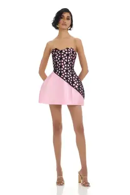 Eliya The Label Ataya Dress Pink/Black Size XS/Au 6 for rent on The Volte - image 1