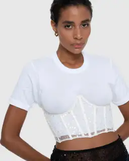 Dyspnea TaTa Bodice in Bone Size 8/S  for rent on The Volte - image 1