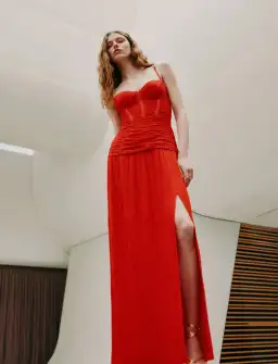 Manning Cartell Double Time Pleat Dress Red Size 8 for rent on The Volte - image 6