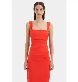 Sir the Label Dahlia Balconette Gown in Tangerine Red Size 1 / AU 8 for rent on The Volte - image 2