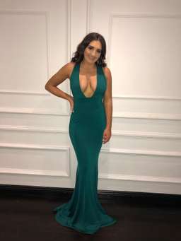 House Of CB Miacova Gown Teal Size 12 for rent on The Volte - image 2