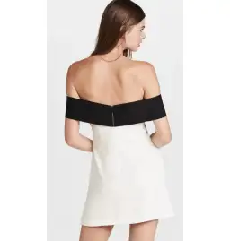 Self-Portrait Off-Shoulder Bow Mini Dress White Size AU 6 for rent on The Volte - image 5
