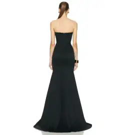 Alex Perry Strapless Sweetheart Drape Gown Black Size AU 8 for rent on The Volte - image 3