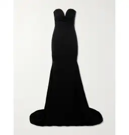 Alex Perry Strapless Sweetheart Drape Gown Black Size AU 8 for rent on The Volte - image 9