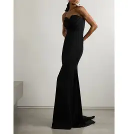 Alex Perry Strapless Sweetheart Drape Gown Black Size AU 8 for rent on The Volte - image 5