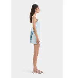 Sir the Label Iris Tie Mini Dress in Light Blue Size 1 / AU 8 for rent on The Volte - image 1